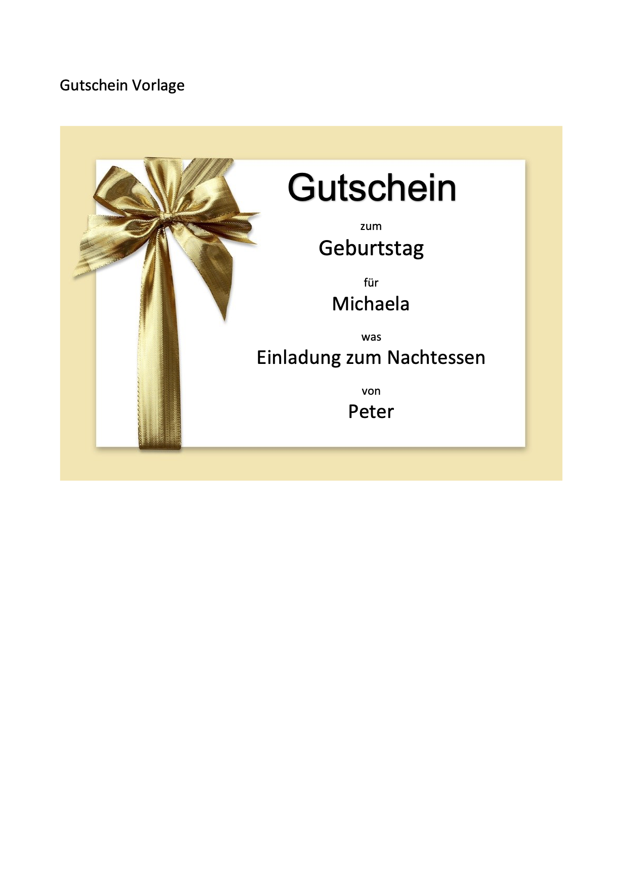 Ausdrucken Gutschein 5