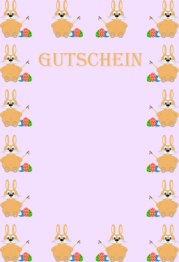 Gutschein Für Ostern Selber Gestalten Und Ausdrucken