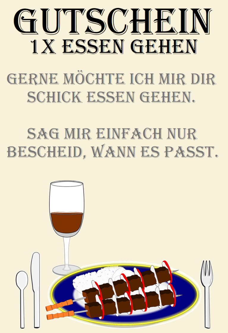 Texte Für Gutscheine Zum Essen Kostenlos Ausdrucken