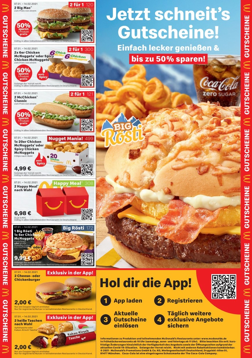 Mcdonalds Gutscheine Ausdrucken Dezember