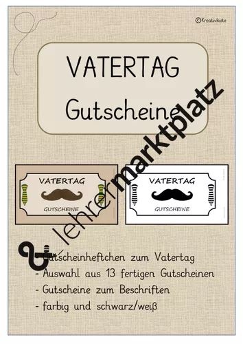 Gutschein Zum Vatertag Ausdrucken