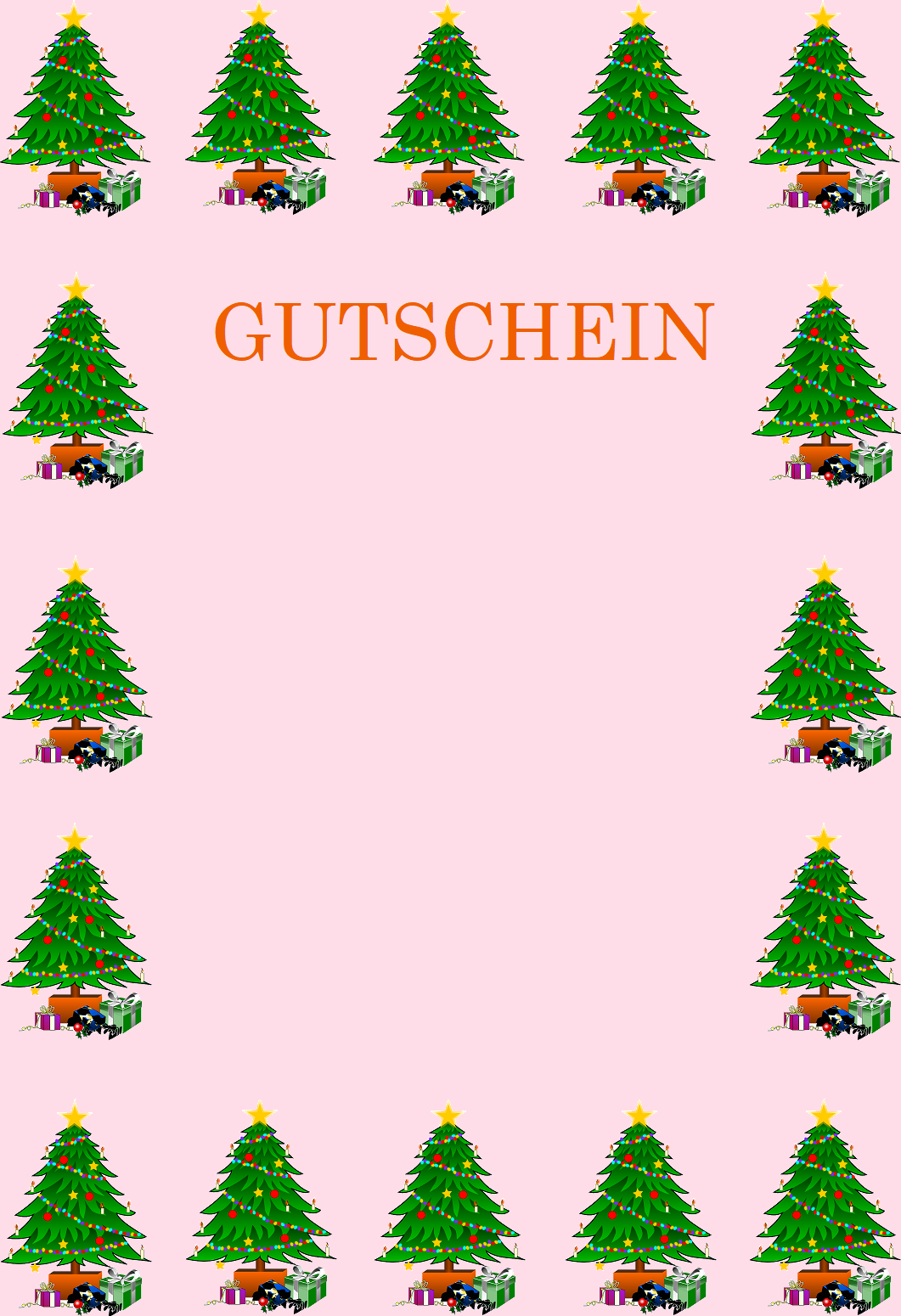 Gutschein Vorlage Weihnachten Ausdrucken Kostenlos