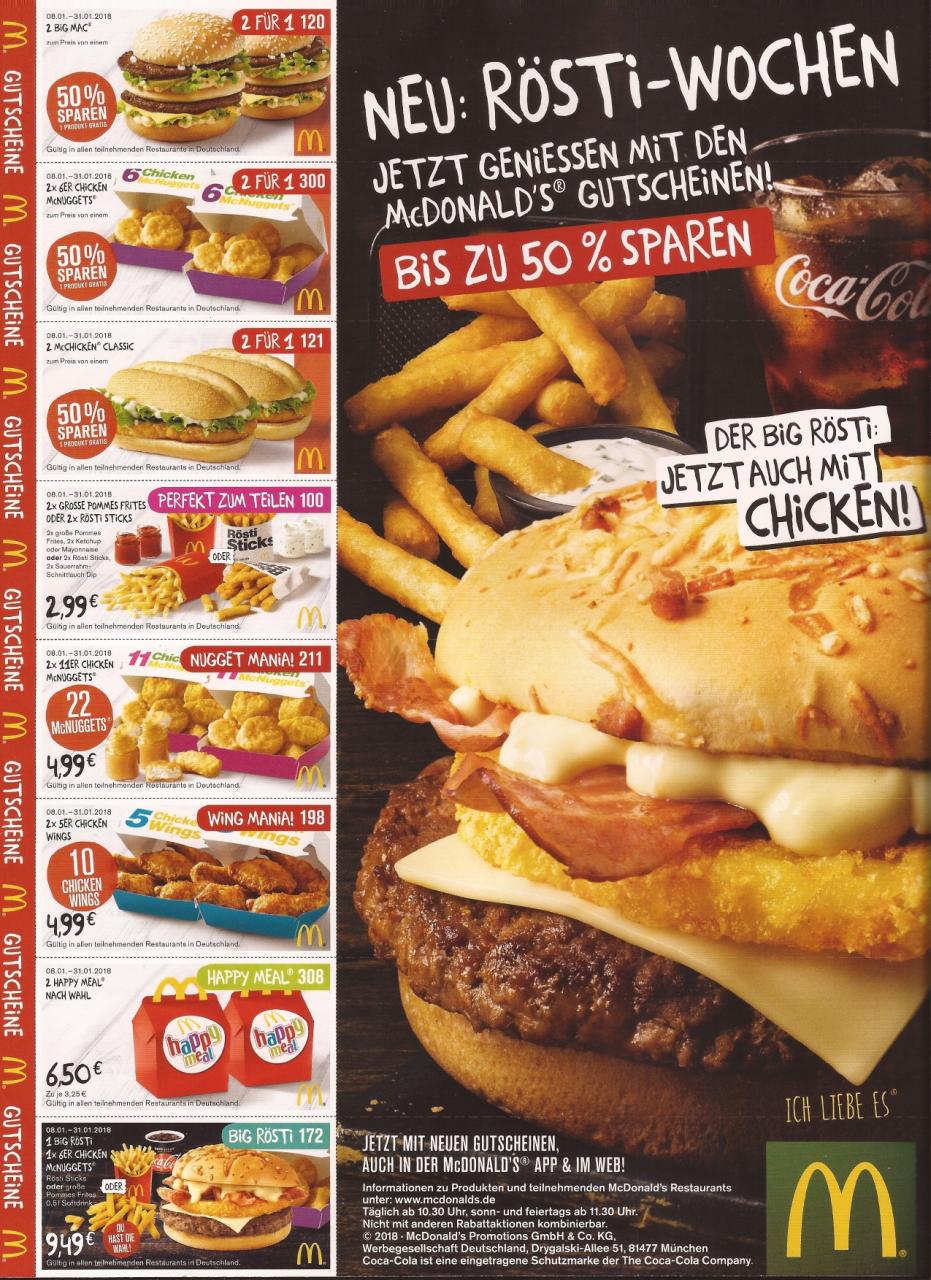 Mcdonalds Gutscheine August 2019 Zum Ausdrucken