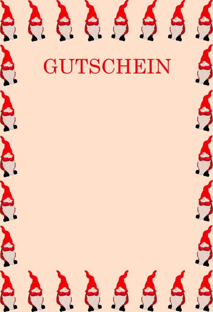 Weihnachts Gutschein Ausdrucken Kostenlos