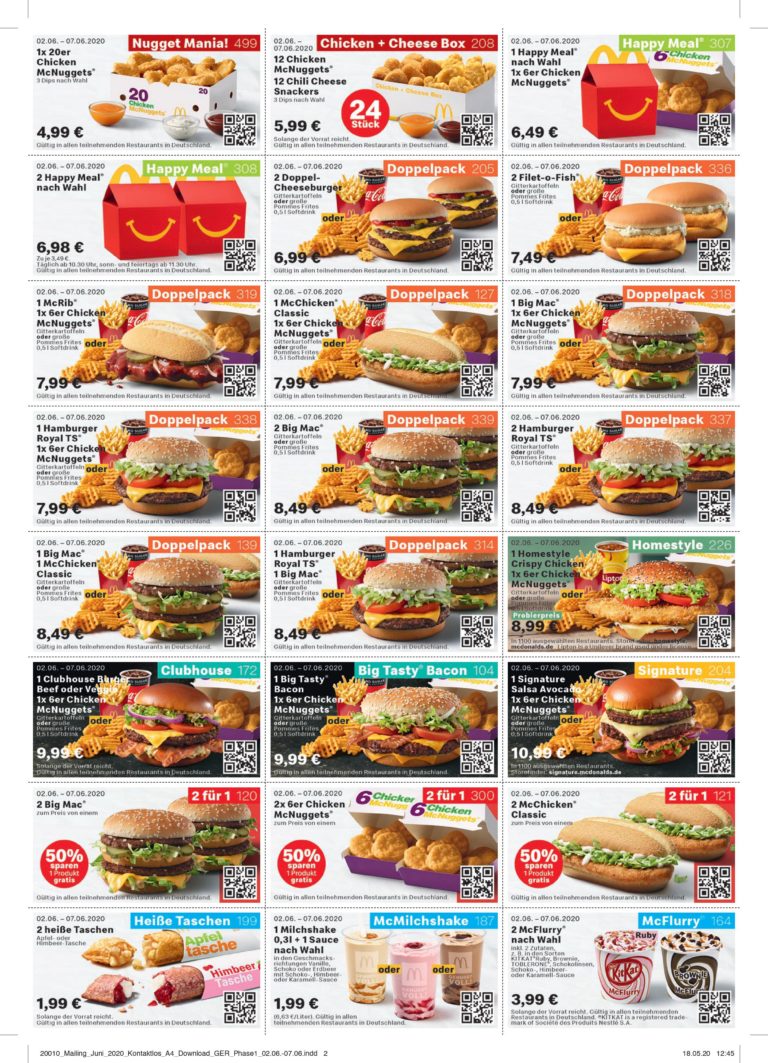 Mcdonalds Gutscheine Oktober 2019 Ausdrucken