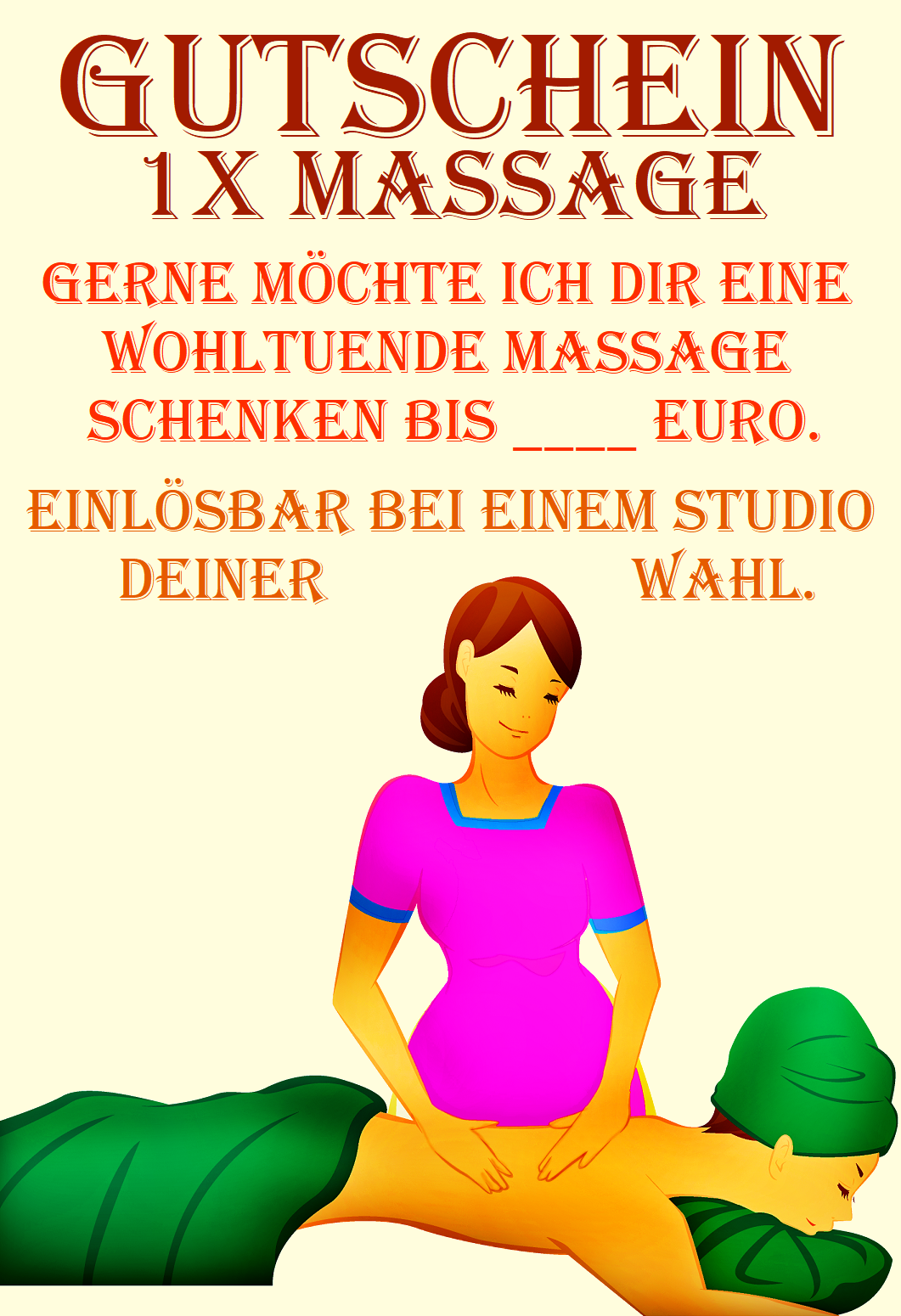 Massage Gutschein Zum Selber Ausdrucken