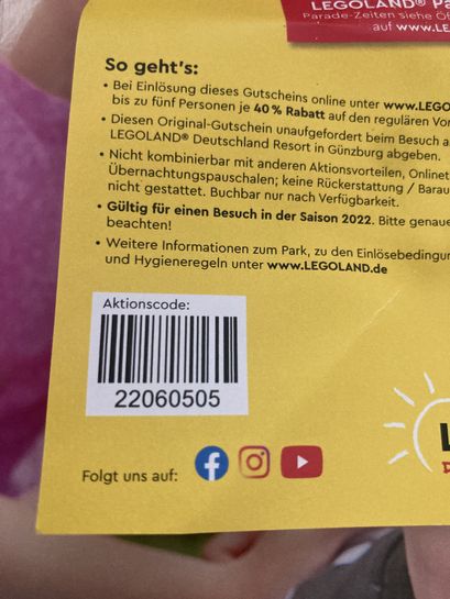 Legoland Günzburg Gutschein Ausdrucken