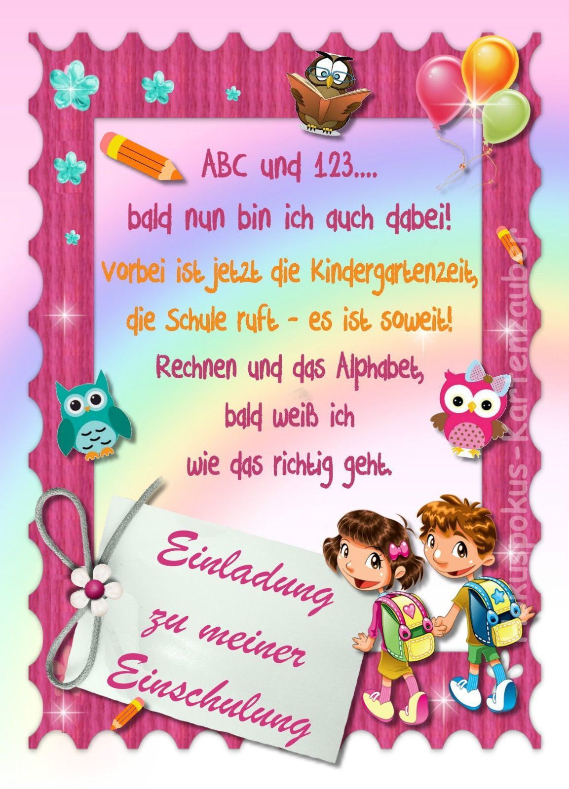 Gutschein Einschulung Zum Ausdrucken Kinder