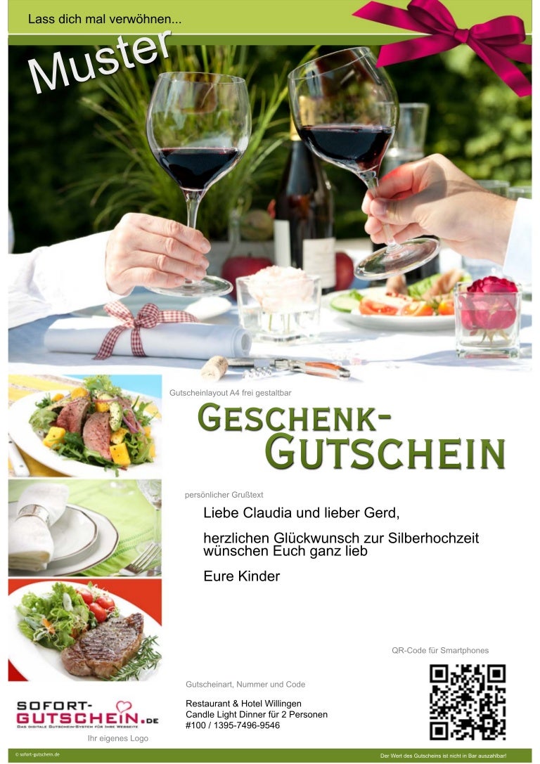 Restaurant Gutscheine Zum Ausdrucken Excel