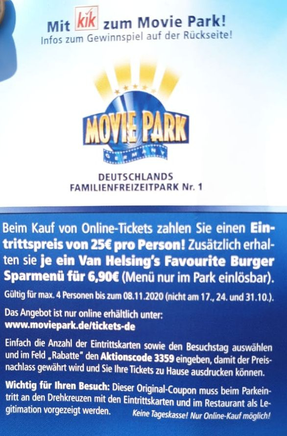 Movie Park Gutscheine Zum Ausdrucken Mai